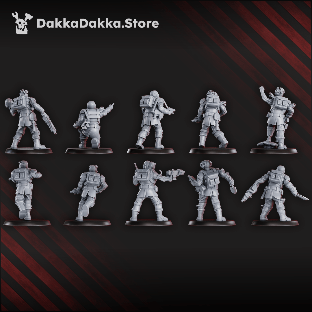 Tabletop Terrain Miniature Diseased Planetary Guard (x10)