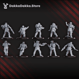 Tabletop Terrain Miniature Diseased Planetary Guard (x10)