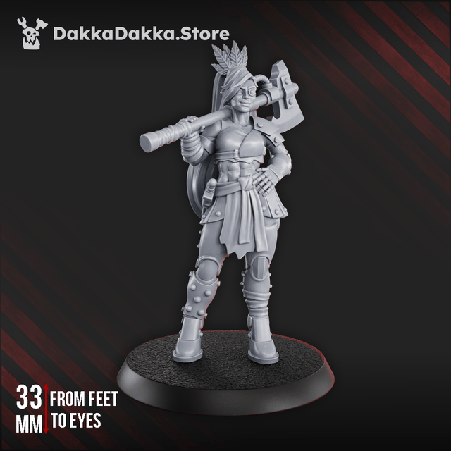 Tabletop Terrain Miniature Donna Mortale, Headhunter