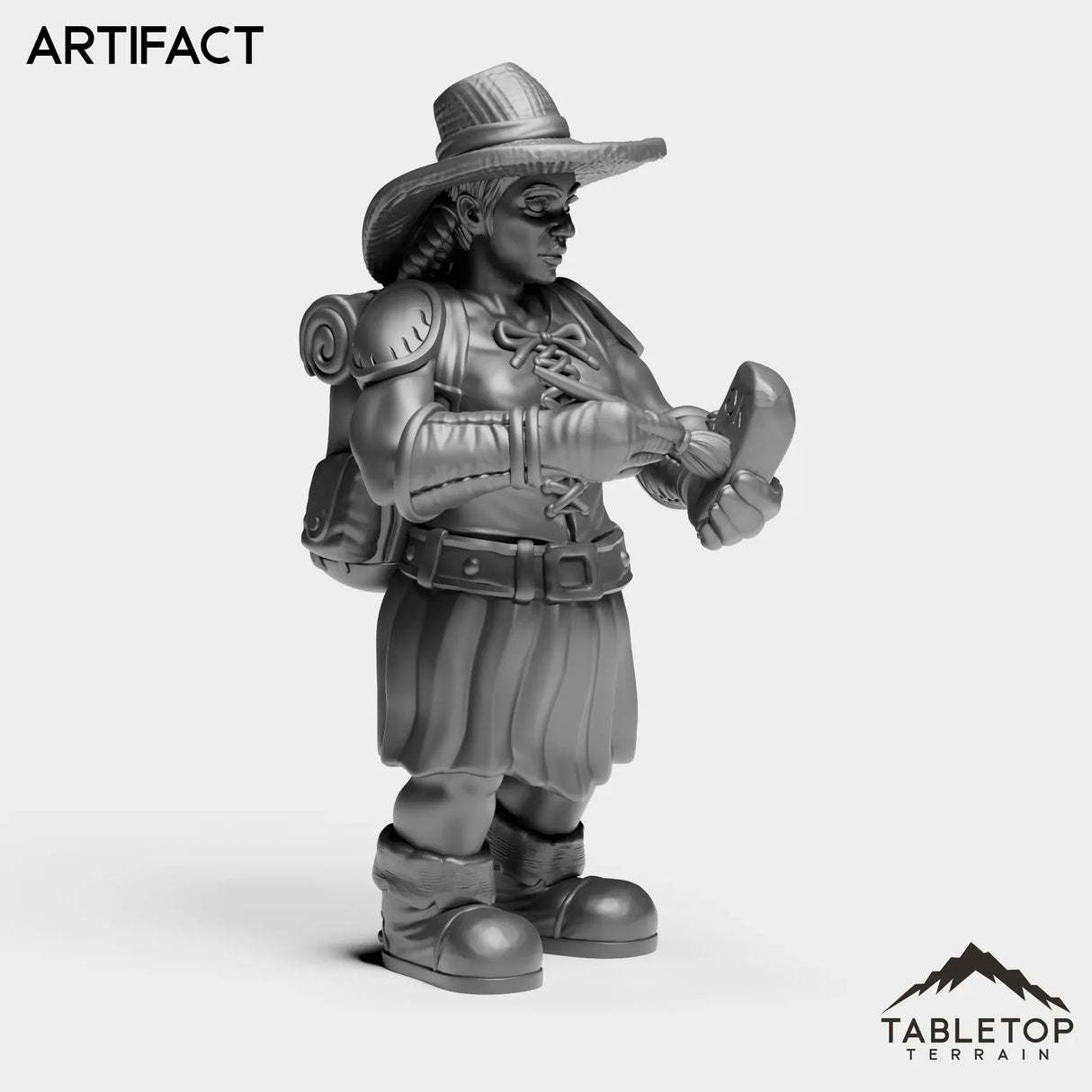 Tabletop Terrain Miniature Dwarf Archaeoloigist Female