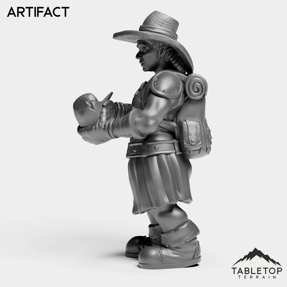 Tabletop Terrain Miniature Dwarf Archaeoloigist Female