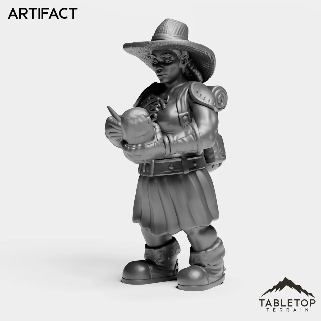 Tabletop Terrain Miniature Dwarf Archaeoloigist Female