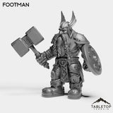 Tabletop Terrain Miniature Dwarf Footman