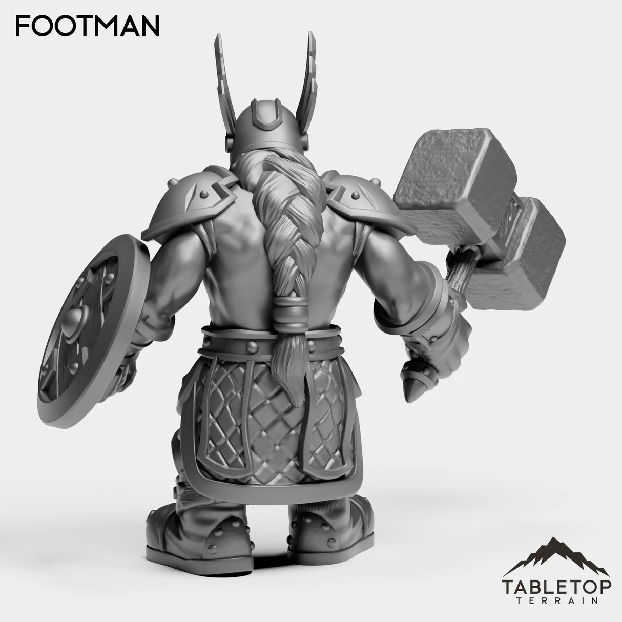 Tabletop Terrain Miniature Dwarf Footman