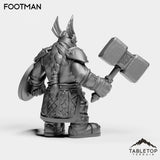 Tabletop Terrain Miniature Dwarf Footman