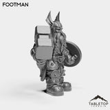 Tabletop Terrain Miniature Dwarf Footman