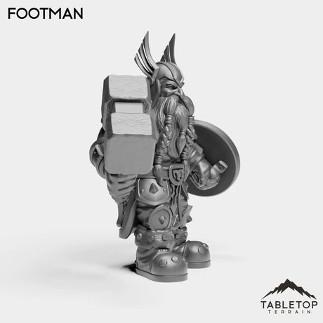 Tabletop Terrain Miniature Dwarf Footman