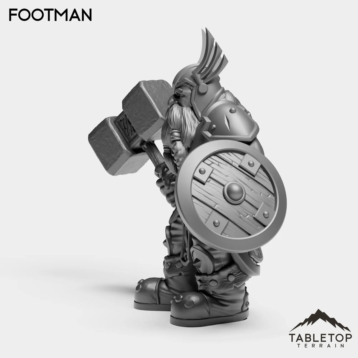 Tabletop Terrain Miniature Dwarf Footman