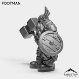 Tabletop Terrain Miniature Dwarf Footman