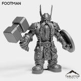 Tabletop Terrain Miniature Dwarf Footman