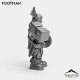 Tabletop Terrain Miniature Dwarf Footman Female