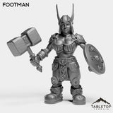 Tabletop Terrain Miniature Dwarf Footman Female
