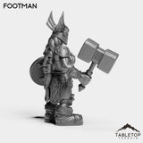 Tabletop Terrain Miniature Dwarf Footman Female