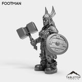 Tabletop Terrain Miniature Dwarf Footman Female