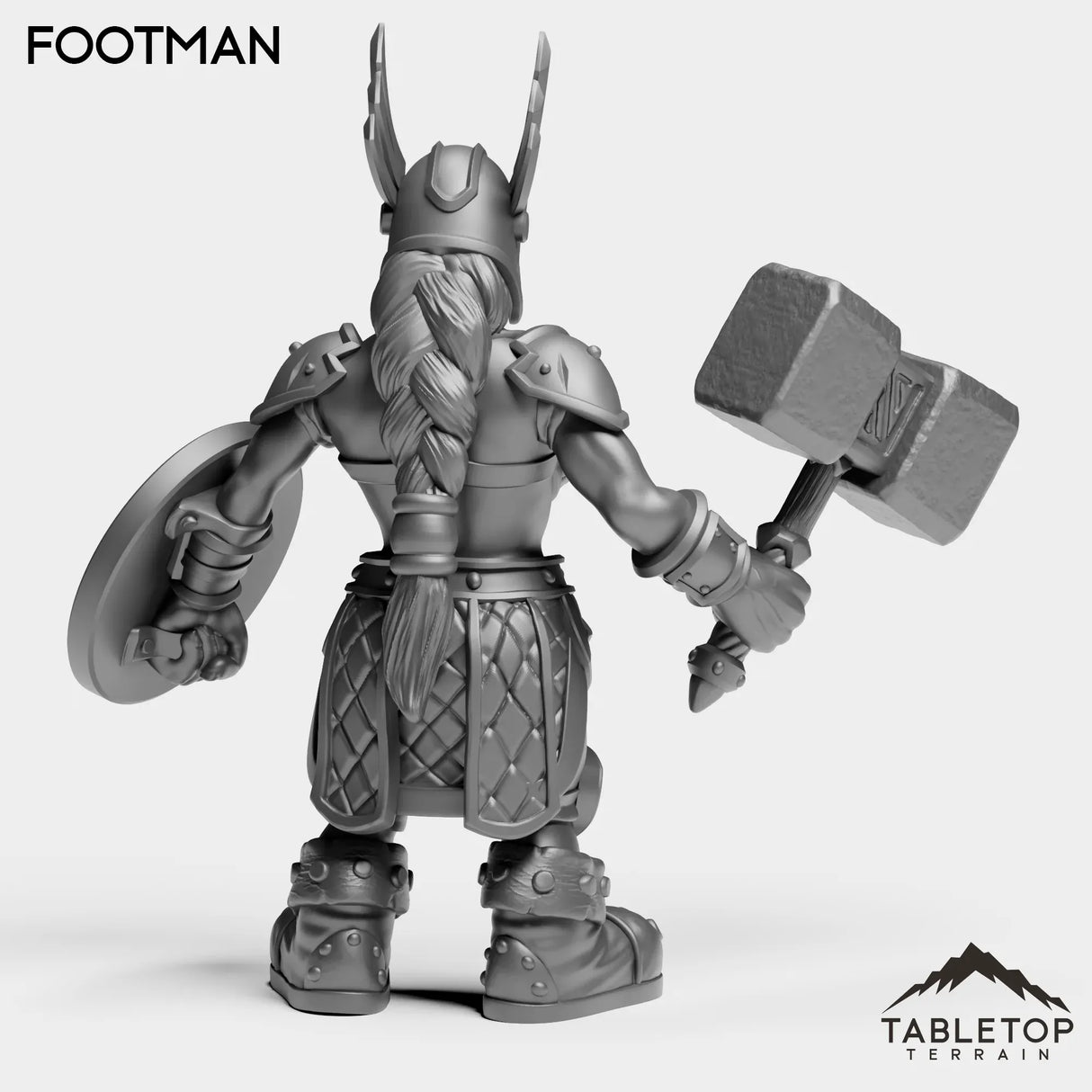 Tabletop Terrain Miniature Dwarf Footman Female