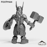 Tabletop Terrain Miniature Dwarf Footman Female