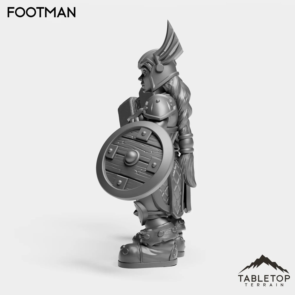 Tabletop Terrain Miniature Dwarf Footman Female
