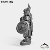 Tabletop Terrain Miniature Dwarf Footman Female