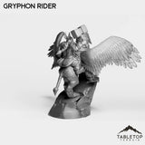Tabletop Terrain Miniature Dwarf Gryphon Rider