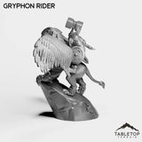 Tabletop Terrain Miniature Dwarf Gryphon Rider