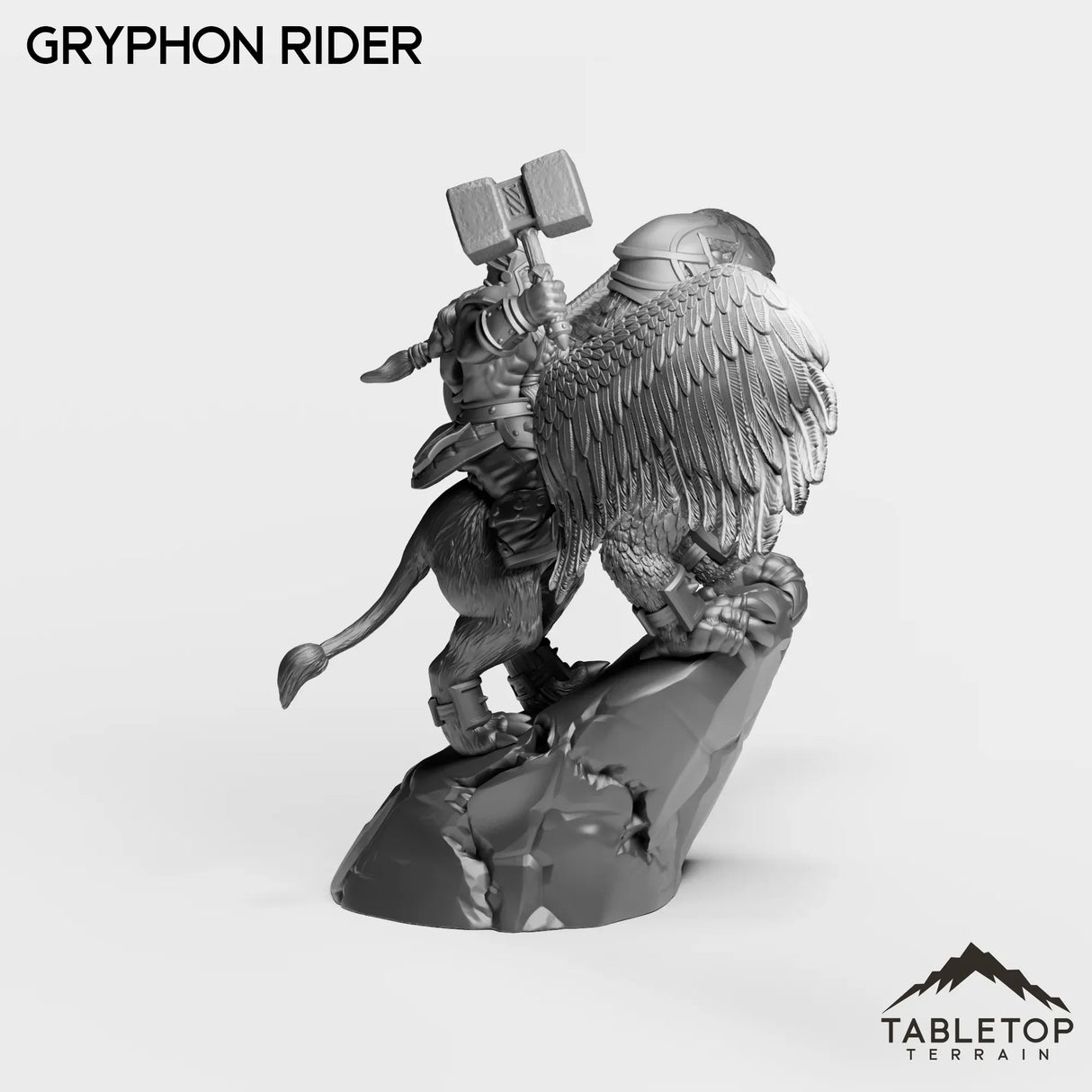 Tabletop Terrain Miniature Dwarf Gryphon Rider