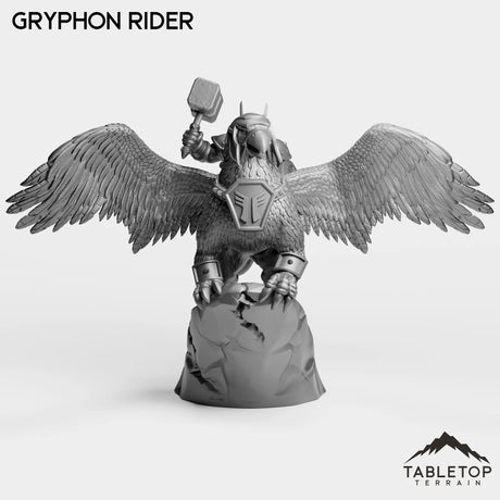 Tabletop Terrain Miniature Dwarf Gryphon Rider