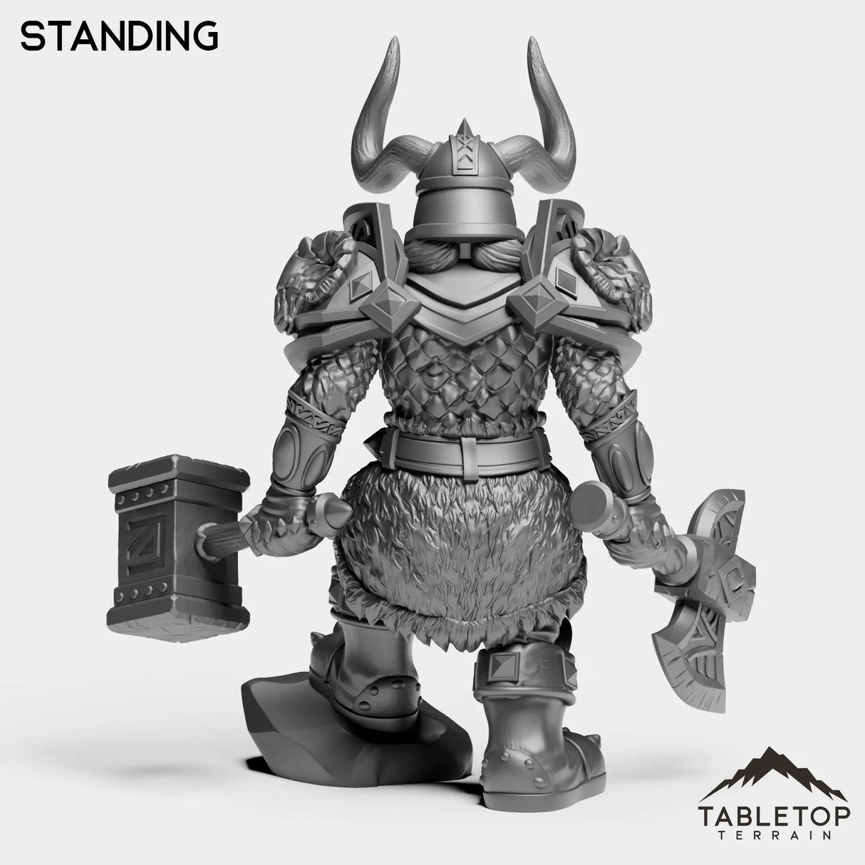 Tabletop Terrain Miniature Dwarf Heritage Warrior Female