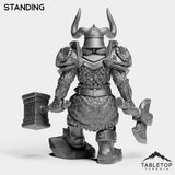 Tabletop Terrain Miniature Dwarf Heritage Warrior Female