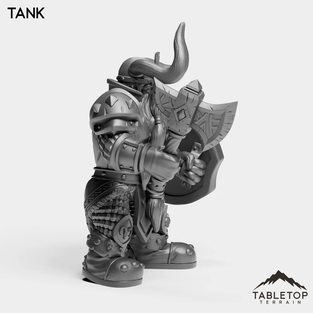 Tabletop Terrain Miniature Dwarf Paladin