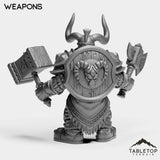 Tabletop Terrain Miniature Dwarf Paladin