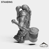 Tabletop Terrain Miniature Dwarf Paladin