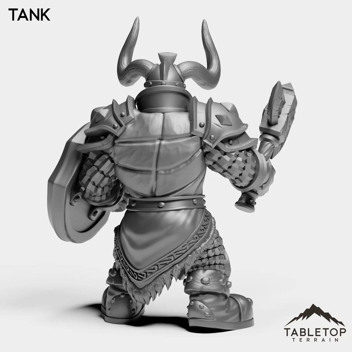 Tabletop Terrain Miniature Dwarf Paladin