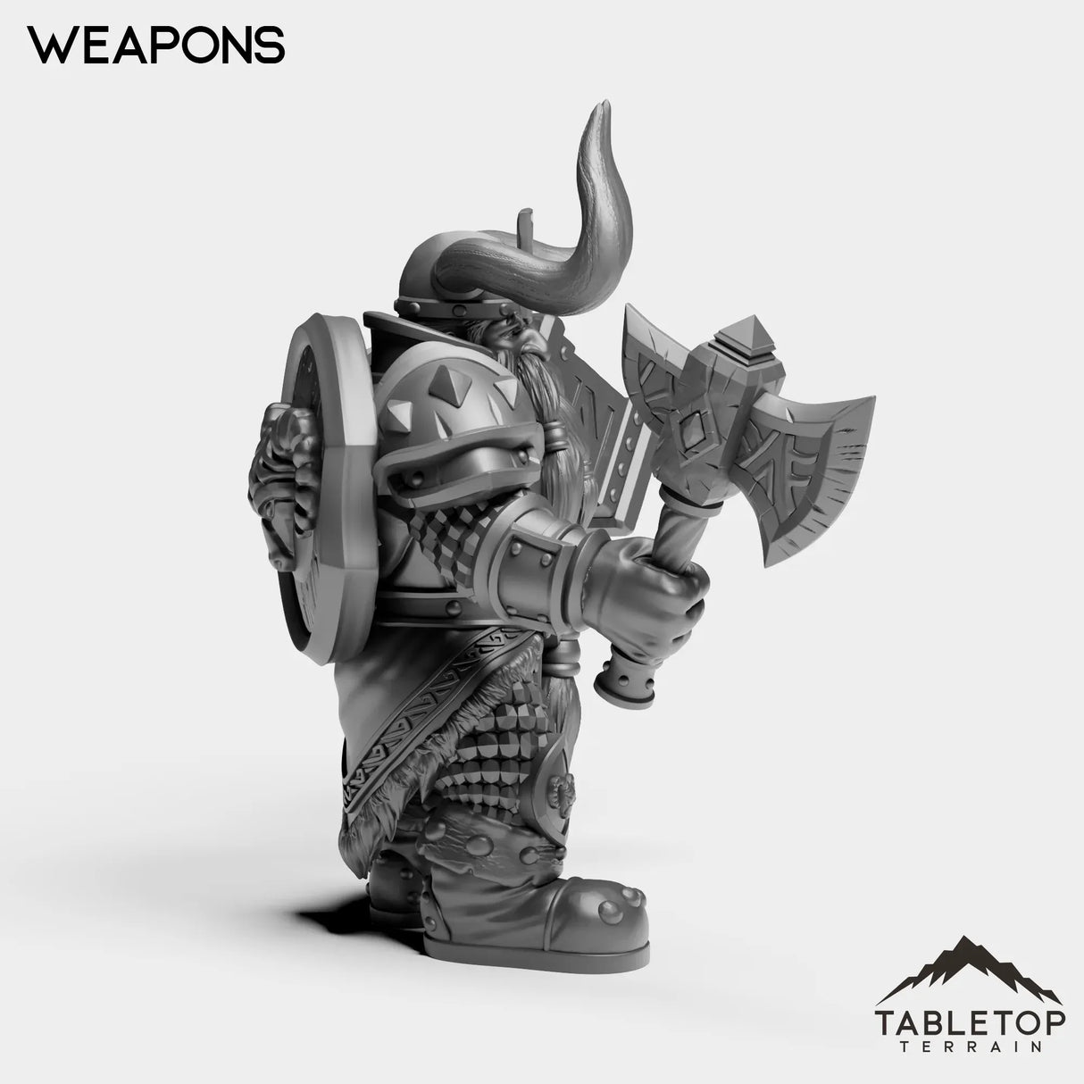 Tabletop Terrain Miniature Dwarf Paladin