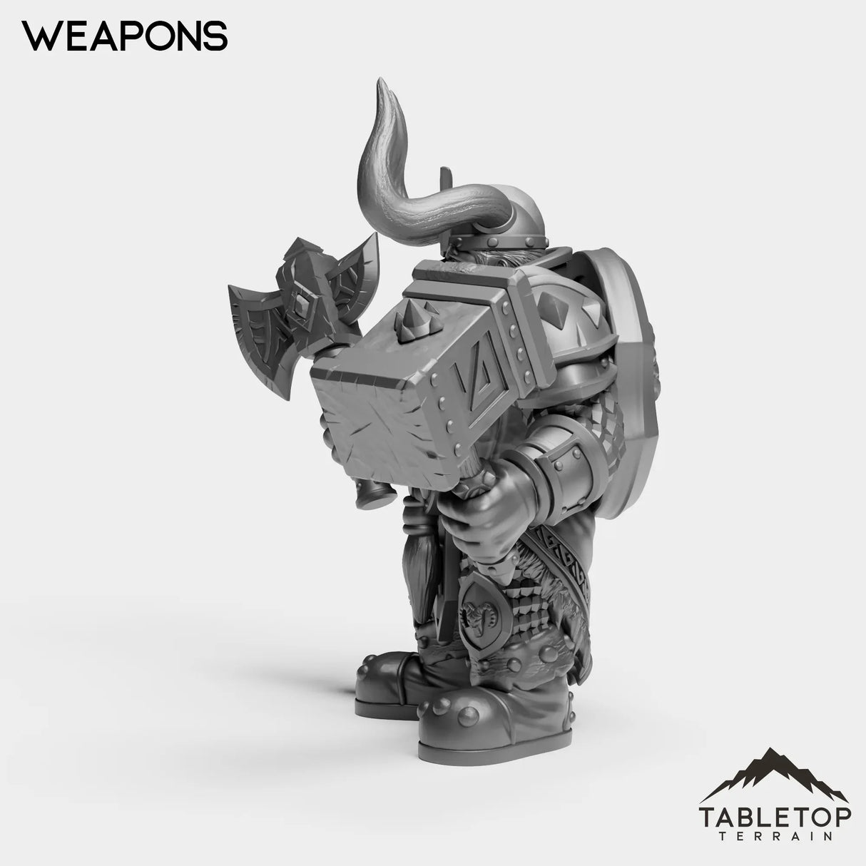 Tabletop Terrain Miniature Dwarf Paladin