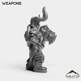 Tabletop Terrain Miniature Dwarf Paladin Female