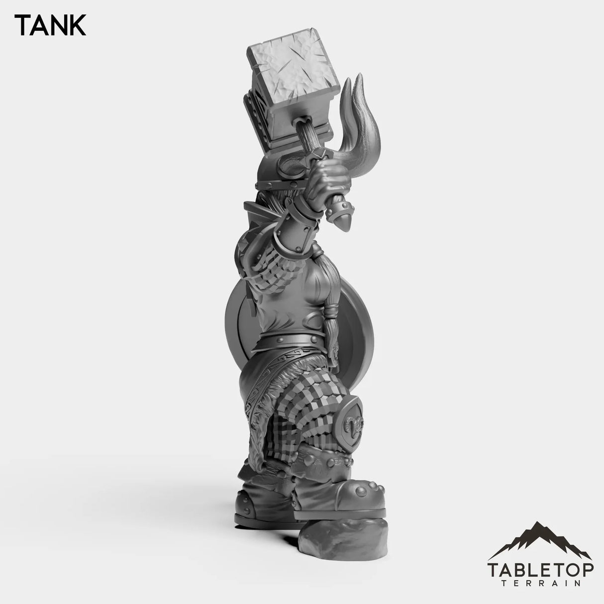 Tabletop Terrain Miniature Dwarf Paladin Female