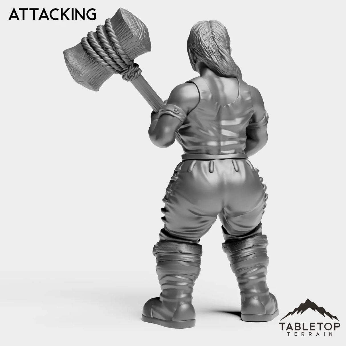 Tabletop Terrain Miniature Dwarf Paladin Female