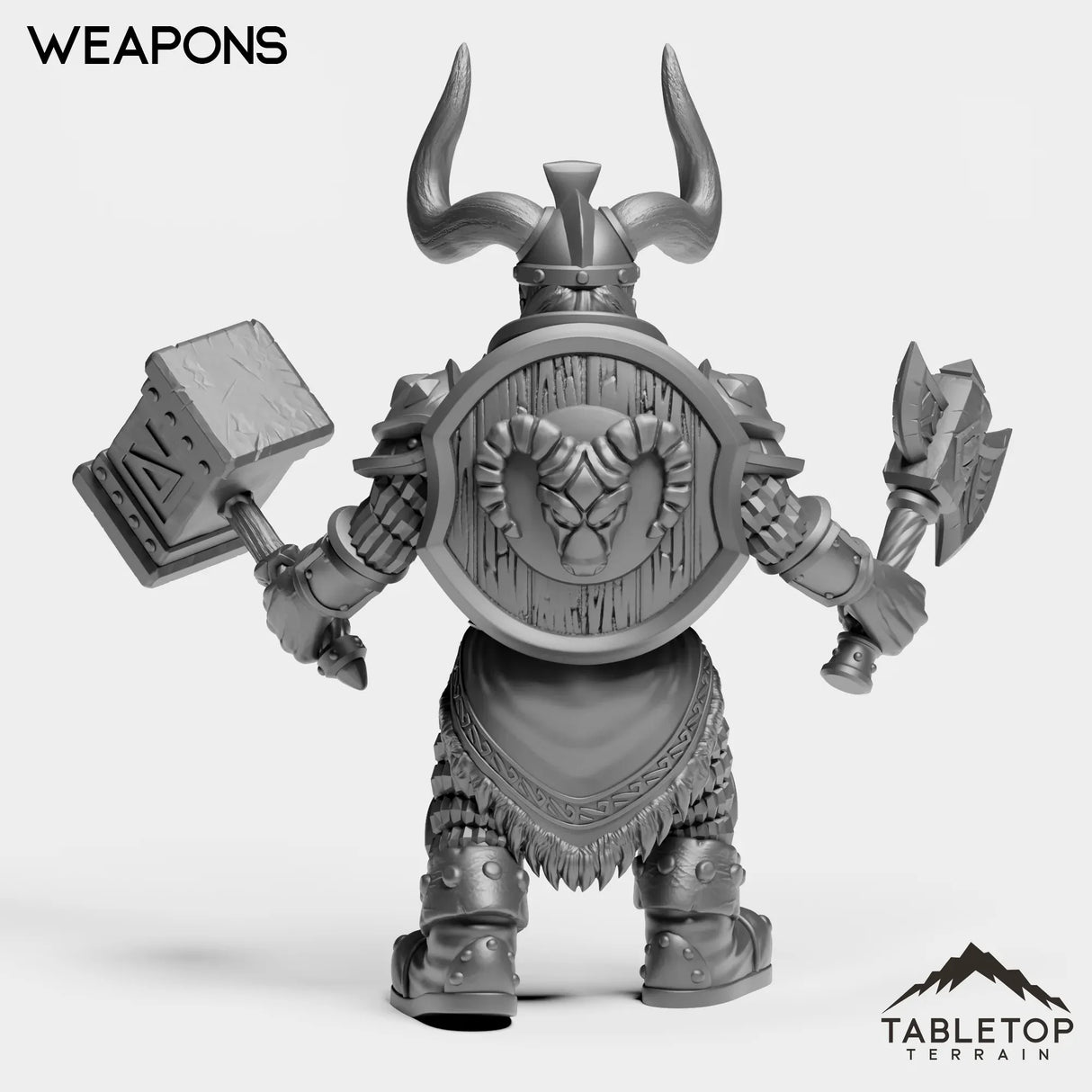 Tabletop Terrain Miniature Dwarf Paladin Female