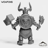 Tabletop Terrain Miniature Dwarf Paladin Female