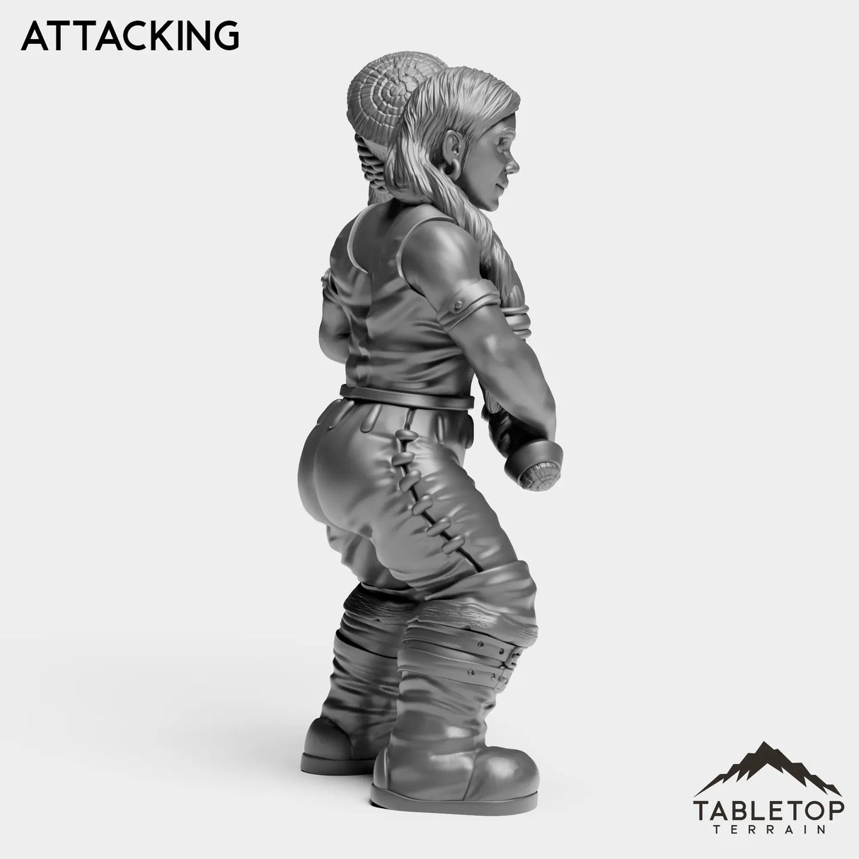 Tabletop Terrain Miniature Dwarf Paladin Female