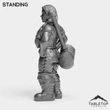 Tabletop Terrain Miniature Dwarf Paladin Female
