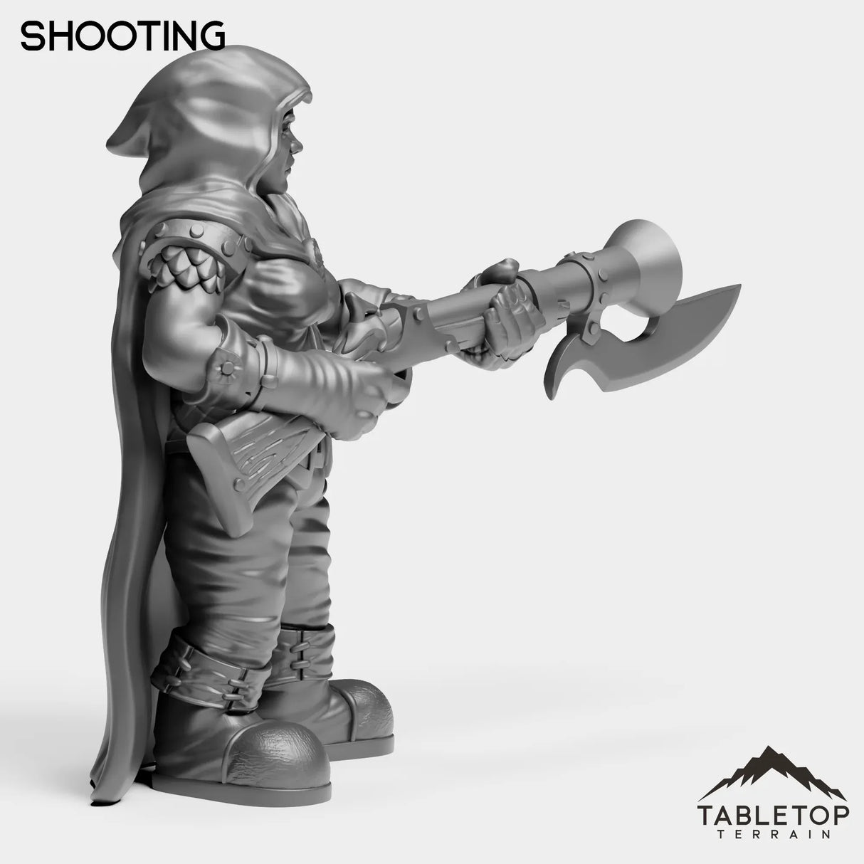 Tabletop Terrain Miniature Dwarf Rifleman Female