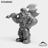 Tabletop Terrain Miniature Dwarf Warrior