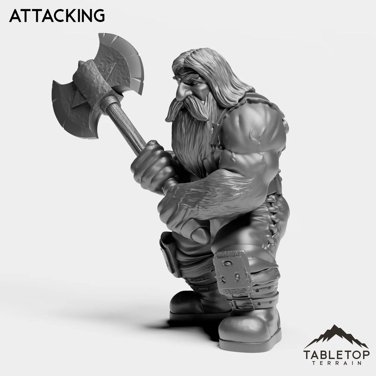 Tabletop Terrain Miniature Dwarf Warrior