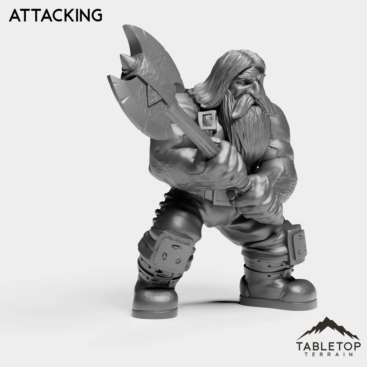 Tabletop Terrain Miniature Dwarf Warrior