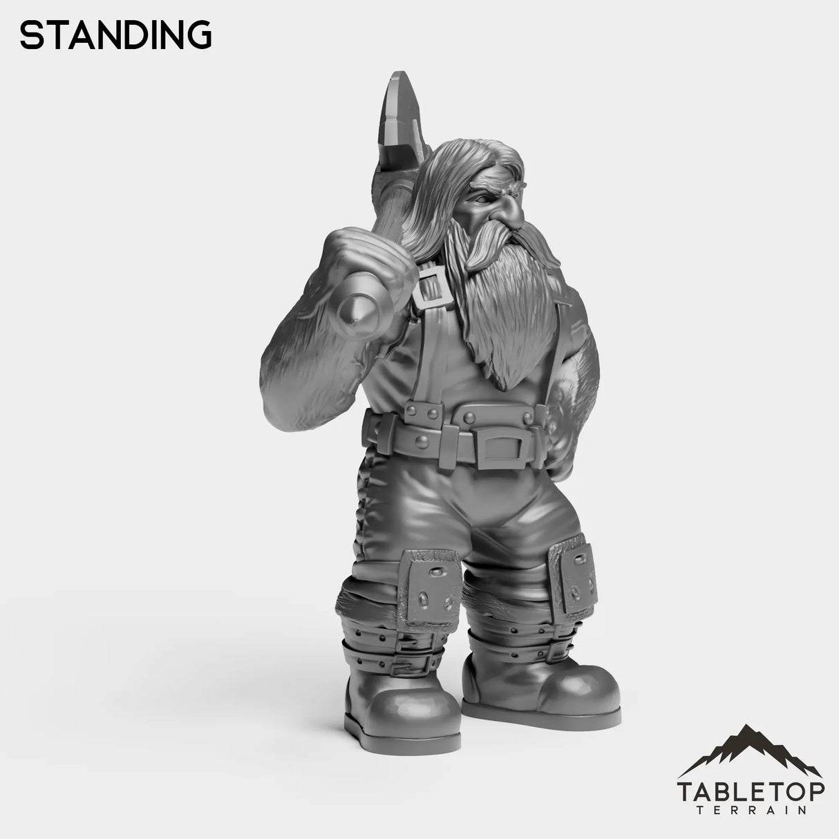 Tabletop Terrain Miniature Dwarf Warrior