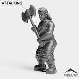 Tabletop Terrain Miniature Dwarf Warrior Female