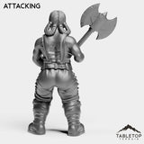 Tabletop Terrain Miniature Dwarf Warrior Female