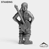 Tabletop Terrain Miniature Dwarf Warrior Female
