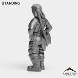 Tabletop Terrain Miniature Dwarf Warrior Female